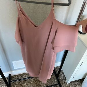Dry Goods mauve off the shoulder dress